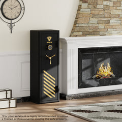 RPNB: 10 Gun Fireproof Biometric Digital Safe for Pistols and Rifles, Black RPFS10-B