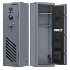 RPNB: 10 Gun Fireproof Biometric Fingerprint Safe for Pistols and Rifles, Grey, RPNB RPFS10-G