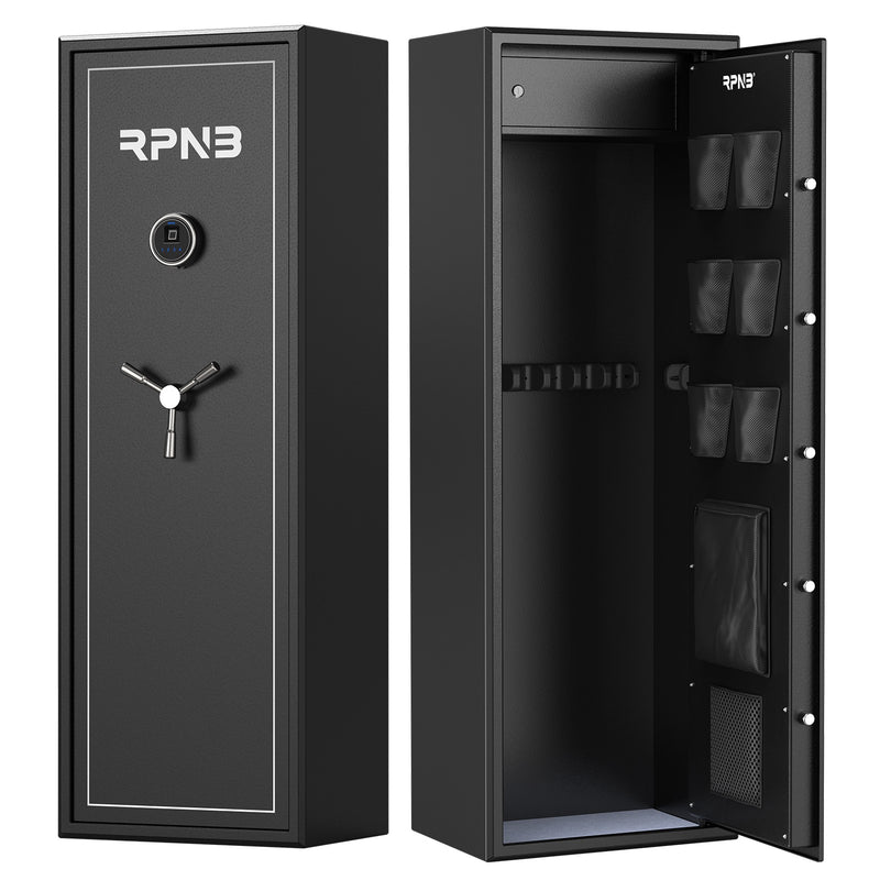 RPNB RP10FR Large Biometric Rifle Safe,Electronic Gun Security Cabinet for 10 Rifles