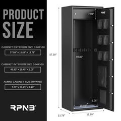 RPNB RP10FR Large Biometric Rifle Safe,Electronic Gun Security Cabinet for 10 Rifles
