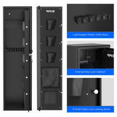 RPNB RP10FR Large Biometric Rifle Safe,Electronic Gun Security Cabinet for 10 Rifles