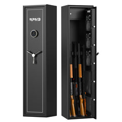 RPNB RP5FR Large Biometric Rifle Safe,Electronic Gun Security Cabinet for 5 Rifles