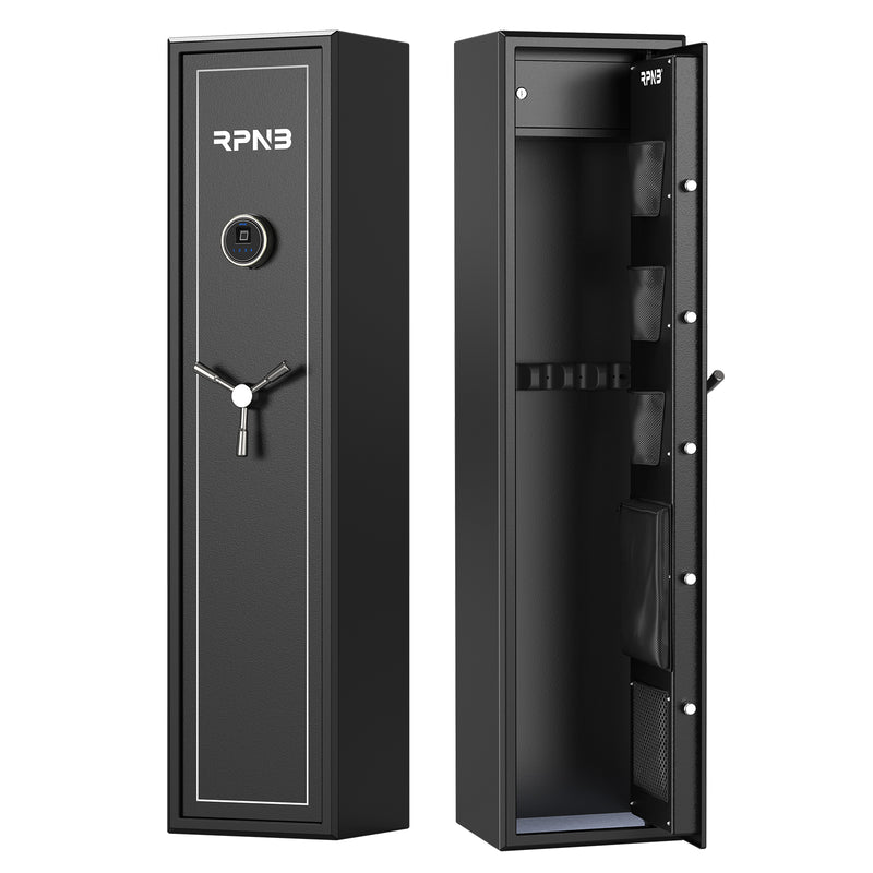 RPNB RP5FR Large Biometric Rifle Safe,Electronic Gun Security Cabinet for 5 Rifles