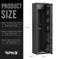 RPNB RP7FR Large Biometric Rifle Safe,Electronic Gun Security Cabinet for 7 Rifles