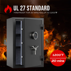 RPNB RPFS66 Deluxe Biometric Fireproof Safe with Touch Screen Keypad, 2.12 Cubic Feet