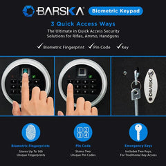 Barska: 5.51 Cu. ft Quick Access Biometric Keypad Rifle Safe AX13646