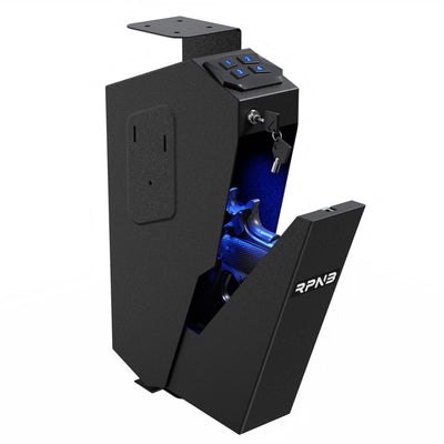 RPNB RP311E Quick Access Drop Down gun Safe with Digital Keypad Lock, Mounted Handgun Safe