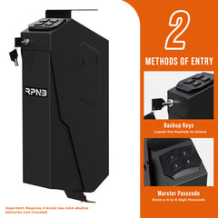 RPNB RP311E Quick Access Drop Down gun Safe with Digital Keypad Lock, Mounted Handgun Safe
